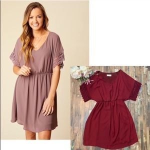 ALTAR’D STATE | NWOT Burgundy Short Sleeve Dress M